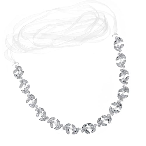 YUPEIUKLI Strass Brautgürtel Brautkleider Taillenband Mode Verstellbarer Taillengürtel für stilvolle Jeans-Kleidung von YUPEIUKLI