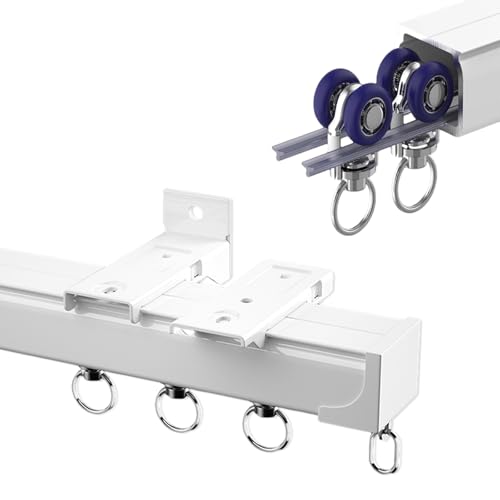 Deckenschiene Robuste Gardinenleisten, Vorhangschiene 1 Läufig, Gardinen für Schienen Aluminium Wand/Hängen Montage, Aluminium Gardinenschiene für Raumteiler, Wohnzimmer, Schlafzimmer, Büro(Weiß,260cm Deckenschiene Robuste Gardinenleisten, Vorhangschiene 1 Läufig, Gardinen für Schienen Aluminium Wand/Hängen Montage, Aluminium Gardinenschiene für Raumteiler, Wohnzimmer, Schlafzimmer, Büro(Weiß,260cm von YUQIWKK