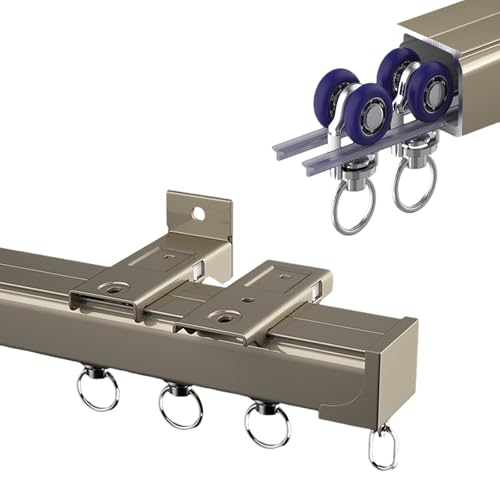 Deckenschiene Robuste Gardinenleisten, Vorhangschiene 1 Läufig, Gardinen für Schienen Aluminium Wand/Hängen Montage, Aluminium Gardinenschiene für Raumteiler, Wohnzimmer, Schlafzimmer, Büro(Sekt,250cm Deckenschiene Robuste Gardinenleisten, Vorhangschiene 1 Läufig, Gardinen für Schienen Aluminium Wand/Hängen Montage, Aluminium Gardinenschiene für Raumteiler, Wohnzimmer, Schlafzimmer, Büro(Sekt,250cm von YUQIWKK