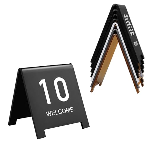 Tischnummern-Set für Restaurant, Café, Bar, Acryl Tischnummern Beschilderung, Doppelseitige Zahlen, Nummer Zahlen Karten für Gaststätten, Raststätten, Restaurants, Hotels, Kantinen, Events(Black-8CM,1 Tischnummern-Set für Restaurant, Café, Bar, Acryl Tischnummern Beschilderung, Doppelseitige Zahlen, Nummer Zahlen Karten für Gaststätten, Raststätten, Restaurants, Hotels, Kantinen, Events(Black-8CM,1 von YUQIWKK