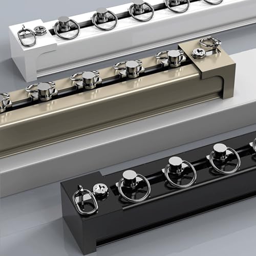 Vorhang Schiene Gardinen Schienensystem, Einläufig Gardinenschiene mit Seitendeckel und Montagezubehör, Vorhangschiene für Decke Oder Wand, für Wohnmobile, Raumteiler, 2mm Verdickt(Sekt,600cm(19.7ft)) Vorhang Schiene Gardinen Schienensystem, Einläufig Gardinenschiene mit Seitendeckel und Montagezubehör, Vorhangschiene für Decke Oder Wand, für Wohnmobile, Raumteiler, 2mm Verdickt(Sekt,600cm(19.7ft)) von YUQIWKK