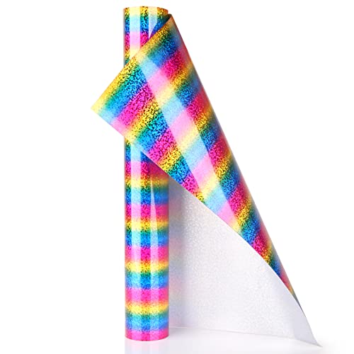 YURROAD 100cm x 25cm Glitzer Plotterfolie Textil Heat Transfer Vinyl Transferfolie Plotter Flexfolie für Textilien - Regenbogen YURROAD 100cm x 25cm Glitzer Plotterfolie Textil Heat Transfer Vinyl Transferfolie Plotter Flexfolie für Textilien - Regenbogen von YURROAD