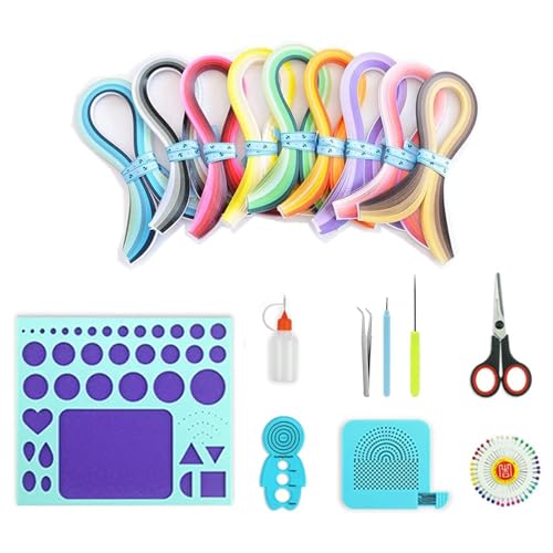 YURROAD Quilling Set, Quilling Papier Werkzeug Set mit 36 Farben 900 Quilling Papierstreifen 3mm, Quilling Stift, Quilling Brett, Quilling Vorlagen, Quilling Starter Set für Anfänger - BK13 YURROAD Quilling Set, Quilling Papier Werkzeug Set mit 36 Farben 900 Quilling Papierstreifen 3mm, Quilling Stift, Quilling Brett, Quilling Vorlagen, Quilling Starter Set für Anfänger - BK13 von YURROAD