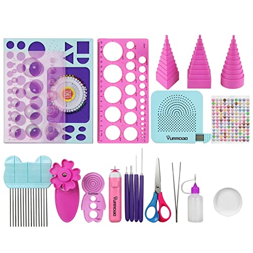 YURROAD Quilling Set für Anfänger 19pcs Quilling Werkzeug mit Schlitz Quilling Tool Quilling Stift Elektrisch Quilling Vorlagen Quilling Brett Quilling Kamm für Quilling Papierstreifen Kunstwerk YURROAD Quilling Set für Anfänger 19pcs Quilling Werkzeug mit Schlitz Quilling Tool Quilling Stift Elektrisch Quilling Vorlagen Quilling Brett Quilling Kamm für Quilling Papierstreifen Kunstwerk von YURROAD