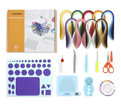 YURROAD Quilling Set mit 36 Farben 900 Streifen Quilling Papier 5mm und Werkzeuge Quilling Tools - BK15 YURROAD Quilling Set mit 36 Farben 900 Streifen Quilling Papier 5mm und Werkzeuge Quilling Tools - BK15 von YURROAD