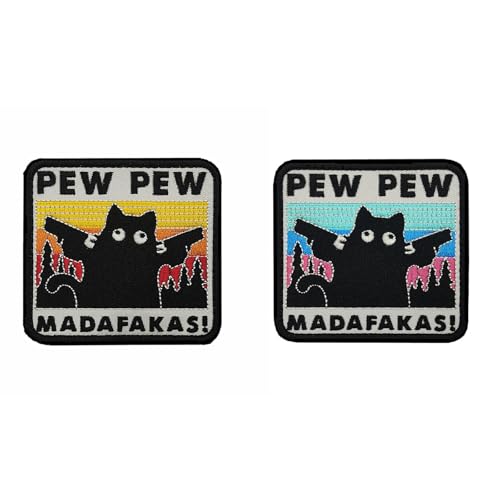 Pew Pew Madafakas Lustige Katze, Gesticktes Moralabzeichen (2,as shown) von YUSENGMOO