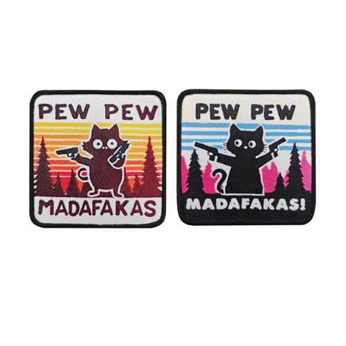 Pew Pew Madafakas Lustige Katze, Gesticktes Moralabzeichen (3,as shown) von YUSENGMOO