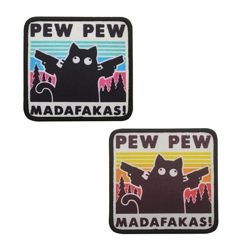 Pew Pew Madafakas Lustige Katze, Gesticktes Moralabzeichen (4,as shown) von YUSENGMOO