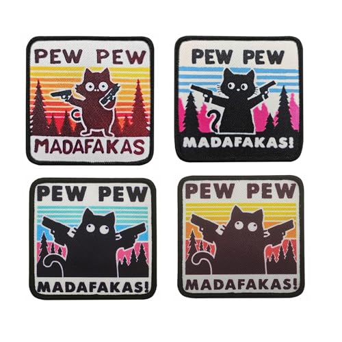 Pew Pew Madafakas Lustige Katze, Gesticktes Moralabzeichen (9,as shown) von YUSENGMOO
