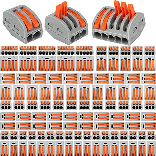 110 STÜCKE Kompakte Kabelverbinder, YuShi Elektrische Anschlussblöcke, 55 Stück Klemme 2-Port / 45 Stück Klemme 3-Port / 10 Stück Klemme 5-Port von YUSHI