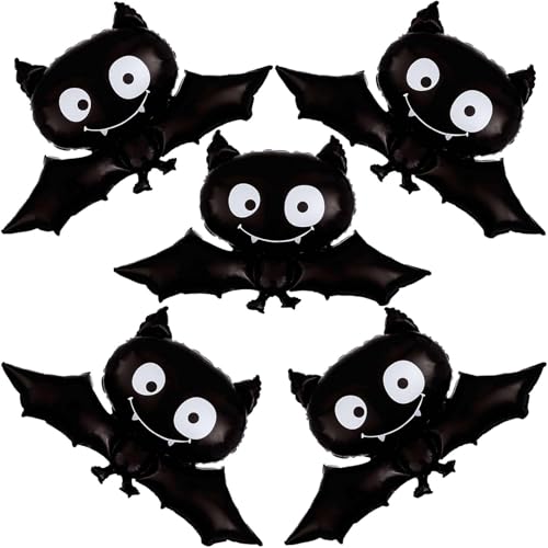 Fledermaus Ballon Set 5 Stück Luftballons Fledermäuse Schwarz Helium Ballons 25 x 35 Zoll Folienballon für Halloween Deko, Partyzubehör, Kindergeburtstag Fledermaus Ballon Set 5 Stück Luftballons Fledermäuse Schwarz Helium Ballons 25 x 35 Zoll Folienballon für Halloween Deko, Partyzubehör, Kindergeburtstag von YUSHWENPTY