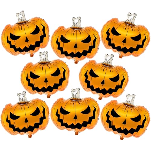 YUSHWENPTY Halloween Kürbis Ballon 8 Stück Orange Luftballons 25 x 30 Zoll Folienballon für Halloween Deko, Partyzubehör, Kindergeburtstag YUSHWENPTY Halloween Kürbis Ballon 8 Stück Orange Luftballons 25 x 30 Zoll Folienballon für Halloween Deko, Partyzubehör, Kindergeburtstag von YUSHWENPTY