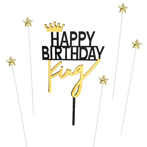 Happy Birthday Tortendeko 6 Stück Cake Topper Geburtstag Acryl Sterne Geburtstagskuchen Deko für Geburtstagsfeiern, Taufdeko, Babyshower Happy Birthday Tortendeko 6 Stück Cake Topper Geburtstag Acryl Sterne Geburtstagskuchen Deko für Geburtstagsfeiern, Taufdeko, Babyshower von YUSHWENPTY