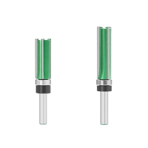 2Pcs 8MM 12MM Shank 4 Pattern Bit, Router Bit, Holzbearbeitung Fräser Für Holz Bit, Top Lager, Gerade, Face Mill Metall Cutter End Mill Professionelle Holzbearbeitung Elektrowerkzeug Bit von YUTNGYNG