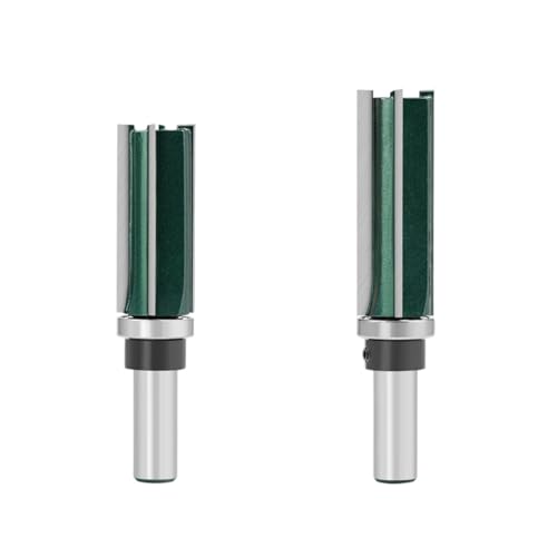 2Pcs 8MM 12MM Shank 4 Pattern Bit, Router Bit, Holzbearbeitung Fräser Für Holz Bit, Top Lager, Gerade, Face Mill Metall Cutter End Mill Professionelle Holzbearbeitung Elektrowerkzeug Bit von YUTNGYNG