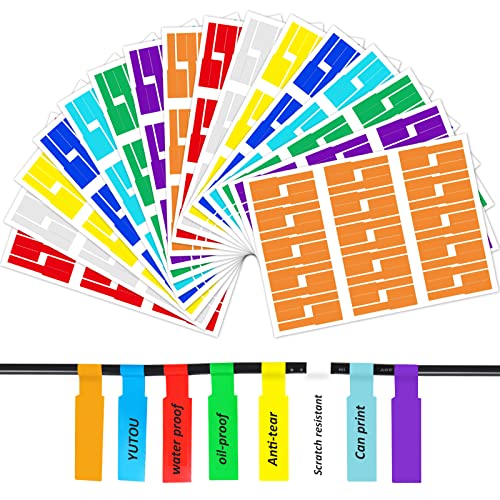 480 pcs Kabeletiketten Kabel Aufkleber YUTOU Kabel Beschriftung Kabel Etiketten Selbstklebend Kabelmarkierer Wasserdich Reißfest Selbstklebend Kabelbeschriftung, 8 Farben / 16 Blatt / A4-Format 480 pcs Kabeletiketten Kabel Aufkleber YUTOU Kabel Beschriftung Kabel Etiketten Selbstklebend Kabelmarkierer Wasserdich Reißfest Selbstklebend Kabelbeschriftung, 8 Farben / 16 Blatt / A4-Format von YUTOU