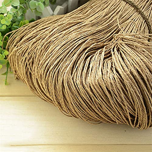 YUWEN 600Meter 500g Sommer Bast Garn Häkeln Natürliche Stroh Fäden Handwerk Für DIY Stricken Hut Handtasche Korb Rattan Material YUWEN 600Meter 500g Sommer Bast Garn Häkeln Natürliche Stroh Fäden Handwerk Für DIY Stricken Hut Handtasche Korb Rattan Material von YUWEN