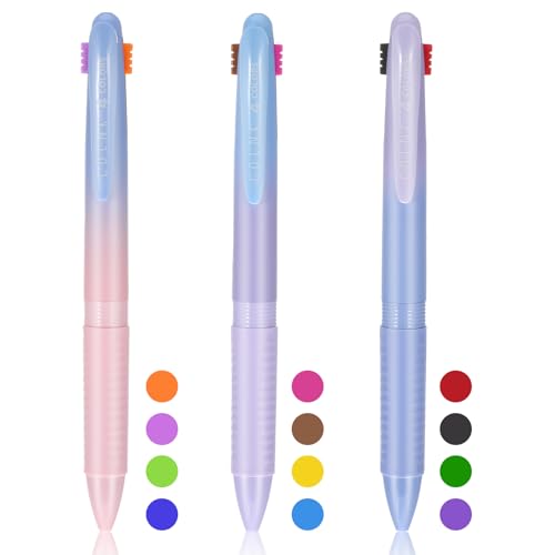 YUXIANLB 3 Stück Mehrfarbstifte, lustige Regenbogenstifte, Pflegestifte, 4-farbiger Planerstift, Gelschreiber, Kugelschreiber, Druckstift, verschiedene Tintenfarben, 4-in-1-Farbstifte, Feine Spitze YUXIANLB 3 Stück Mehrfarbstifte, lustige Regenbogenstifte, Pflegestifte, 4-farbiger Planerstift, Gelschreiber, Kugelschreiber, Druckstift, verschiedene Tintenfarben, 4-in-1-Farbstifte, Feine Spitze von YUXIANLB