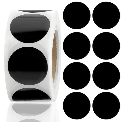 YUXIANLB 500 Stück 2,5 cm Schwarze Runde Codierungs Kreis Punkt Aufkleber Runde Aufkleber Etiketten Permanente Selbstklebende Aufkleber auf einer Rolle für Büro Klassenzimmer YUXIANLB 500 Stück 2,5 cm Schwarze Runde Codierungs Kreis Punkt Aufkleber Runde Aufkleber Etiketten Permanente Selbstklebende Aufkleber auf einer Rolle für Büro Klassenzimmer von YUXIANLB