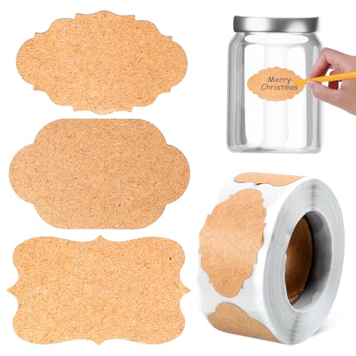 YUXMU 300 Stück Etiketten Aufkleber, 50x30mm Selbstklebend Aufkleber Universal Haushaltsetiketten Beschriften Geschenksticker Geschenk Dekor Sticker für Büro Küche Flaschen(F54) von YUXMU