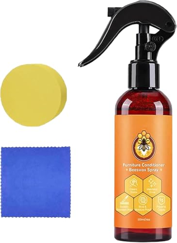 YUYQAQ 1 x natürliches Bienenwachs-Pflegespray & Restorer, Bienenwachs-Möbelpolitur und Reiniger, wasserdichtes natürliches Bienenwachs-Spray für Holz, Leder und Möbelpolitur YUYQAQ 1 x natürliches Bienenwachs-Pflegespray & Restorer, Bienenwachs-Möbelpolitur und Reiniger, wasserdichtes natürliches Bienenwachs-Spray für Holz, Leder und Möbelpolitur von YUYQAQ