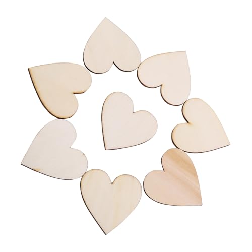 YUYTE 100pcs Hölzerne Herzausschnitte 10 Mm-80 Mm Verschiedene Größen Geschliffen Zum Handwerk für die Dekoration Scrapbooking-Kartenherstellung mit Natürlichen Holzfarben (40 mm) von YUYTE