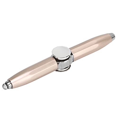 YUYTE Fidget Pen LED LEG Light Gyro Kugelschreiber für Stressabbau Angst mit Reibungslosen Rotation Schreiben Taschenlampenfunktionen (GOLD) von YUYTE