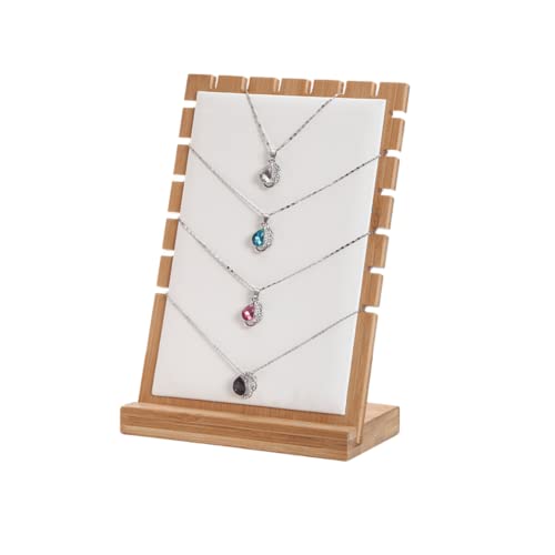 YUYTE Halskette Schmuckständer, Kettenhalter Schmuckständer, Halskette Schmuck Display für Schmuck Aufbewahrung Präsentation Display, Anhänger Halter Ständer Rack Holz für Halsketten Anhänger Armband von YUYTE