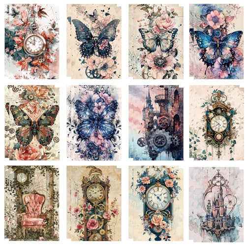 Scrapbook Papier, 24 Blätter Designpapier Vintage Blumenthema Decoupage Papier Stamperia Papier Dekopapier Scrapbook Zubehör für DIY, Grußkarten, Hintergrundkarten, Tagebuch Scrapbook Papier, 24 Blätter Designpapier Vintage Blumenthema Decoupage Papier Stamperia Papier Dekopapier Scrapbook Zubehör für DIY, Grußkarten, Hintergrundkarten, Tagebuch von YUYWWAN