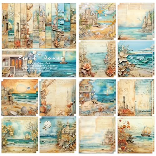 Scrapbook Papier, 24 Blätter Vintage Decoupage Papier Meeresthema Designpapier Stamperia Papier Dekopapier Scrapbook Zubehör Scrapbook Papier, 24 Blätter Vintage Decoupage Papier Meeresthema Designpapier Stamperia Papier Dekopapier Scrapbook Zubehör von YUYWWAN