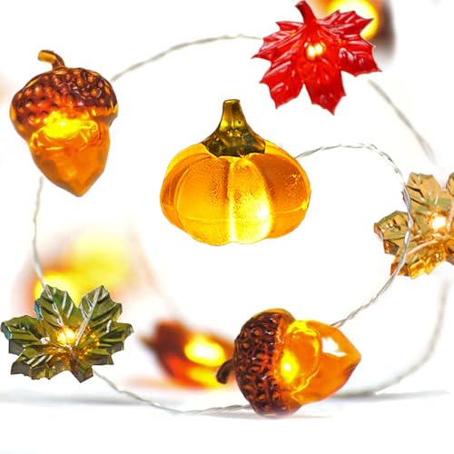 YUYWWAN Herbst Lichterkette, 3 Meter 30 LED Herbstdeko Lichterketten mit Eicheln Kürbis Ahornblatt, Herbstliche Lichterkette für Innen und Außen Herbstpartys Halloween Thanksgiving Herbsternte Deko YUYWWAN Herbst Lichterkette, 3 Meter 30 LED Herbstdeko Lichterketten mit Eicheln Kürbis Ahornblatt, Herbstliche Lichterkette für Innen und Außen Herbstpartys Halloween Thanksgiving Herbsternte Deko von YUYWWAN