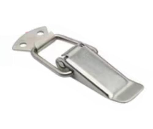YUZGUHEY 2 Stück Schrankkästen Federbelasteter Riegelverschluss Knebelverschluss Haspe 58 mm/75 mm/90 mm/107 mm Edelstahl 304 Haspe for Schiebetür Fensterschrank(B,107mm) von YUZGUHEY