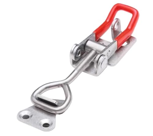 YUZGUHEY Scharnierclip aus Edelstahl, robuster Knebelverschluss, Haspe, Knebelverschluss, Ersatz-Zugverschluss, Klemme for Türzugverschluss, 2 Stück(A,L) von YUZGUHEY