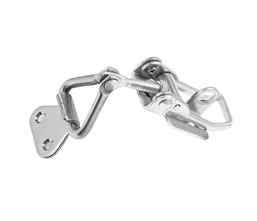 YUZGUHEY Scharnierclip aus Edelstahl, robuster Knebelverschluss, Haspe, Knebelverschluss, Ersatz-Zugverschluss, Klemme for Türzugverschluss, 2 Stück(C,M) von YUZGUHEY