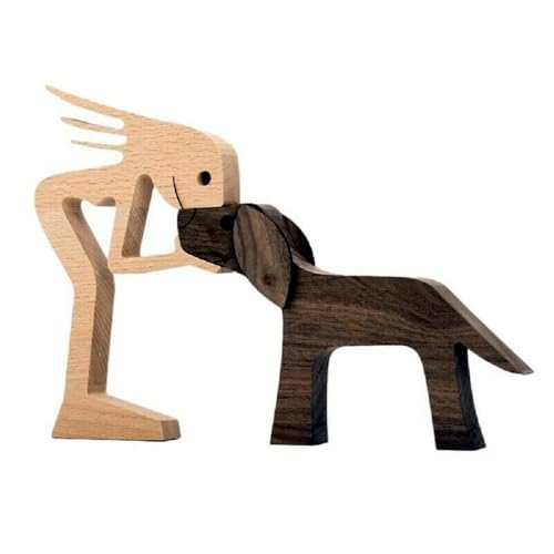 YUZHEDM Welpen Holzschnitz Ornamente Holzfiguren Skulptur Ornamente Set Familien Welpe Holzschnitzerei Ornamente Dog and Man Statue Holzschnitzerei Kreative Hund Geschenke Hund Skulptur aus Holz YUZHEDM Welpen Holzschnitz Ornamente Holzfiguren Skulptur Ornamente Set Familien Welpe Holzschnitzerei Ornamente Dog and Man Statue Holzschnitzerei Kreative Hund Geschenke Hund Skulptur aus Holz von YUZHEDM