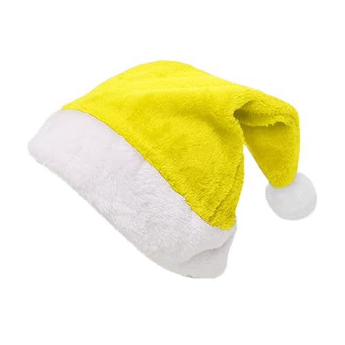 YUZIMEI Partyhut, Weihnachtsmütze für Feiertage, Veranstaltung, Weihnachtsmann-Hut für Erwachsene und Kinder, Party-Requisiten, Festival-Dekorationen – gelber kurzer Plüsch YUZIMEI Partyhut, Weihnachtsmütze für Feiertage, Veranstaltung, Weihnachtsmann-Hut für Erwachsene und Kinder, Party-Requisiten, Festival-Dekorationen – gelber kurzer Plüsch von YUZIMEI