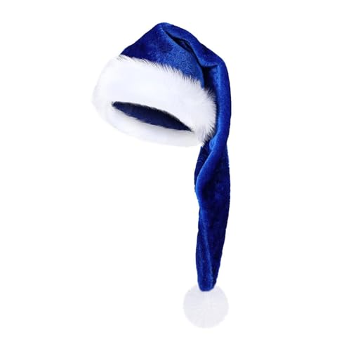 YUZIMEI Weihnachtsmannmütze, animierte bequeme Haltbarkeit, Plüsch, Neuheit Hut für Weihnachten und Neujahr - Blau - 45 YUZIMEI Weihnachtsmannmütze, animierte bequeme Haltbarkeit, Plüsch, Neuheit Hut für Weihnachten und Neujahr - Blau - 45 von YUZIMEI