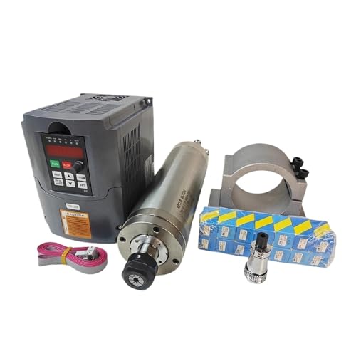 YVAAASIYC 2,2 KW 220/V ER20 246mm Wasserdichter wassergekühlter Kühlspindelmotor for Metall-CNC-Frässatz(Kit 5) von YVAAASIYC