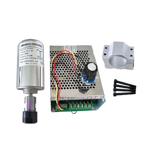 YVAAASIYC 200 W Graviermaschine Spindelmotor Luftkühlung CNC 0,2 KW Spindel Gleichstrommotor CNC Graviermaschine ER16 Spannzangen ER16-8MM(Package5) von YVAAASIYC