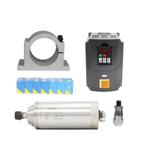 YVAAASIYC 3KW ER20 220/V CNC Wassergekühlter Spindelmotor-Kit + HY-Wechselrichter VFD for Holzbearbeitungs-Fräsmaschine(Kit 2) von YVAAASIYC
