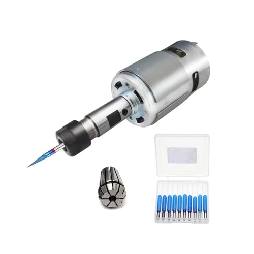 YVAAASIYC 775 DC-Motor 12–36 V, 4000–12000 U/min, Kugellager-Spindelmotor mit ER11-Verlängerungsstange, Schnitzmesser for CNC-Fräsmaschine von YVAAASIYC