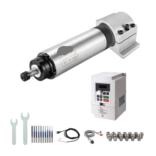 YVAAASIYC CNC-Spindelmotor-Kits, 220/V 1,5 kW CNC-Spindel, luftgekühlter Spindelmotor + 220/V 1,5 kW VFD + Φ65 mm CNC-Klemmhalterung + ER11-Spannzangensatz YVAAASIYC CNC-Spindelmotor-Kits, 220/V 1,5 kW CNC-Spindel, luftgekühlter Spindelmotor + 220/V 1,5 kW VFD + Φ65 mm CNC-Klemmhalterung + ER11-Spannzangensatz von YVAAASIYC