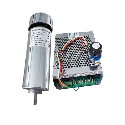 YVAAASIYC Luftgekühlter 0,5-kW-CNC-Motor + Lüfter-Spindelmotor-Kit 500-W-Spindelmotor + Drehzahlregler der Stromversorgung for Gravieren(Package 4) von YVAAASIYC