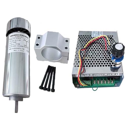 YVAAASIYC Luftgekühlter 0,5-kW-CNC-Motor + Lüfter-Spindelmotor-Kit 500-W-Spindelmotor + Drehzahlregler der Stromversorgung for Gravieren(Package 5) von YVAAASIYC