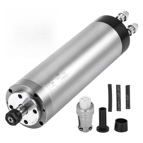 YVAAASIYC Wassergekühlter Spindelmotor 0,8 KW - 3 KW Hochgeschwindigkeits-ER11-ER20-Spannzange for CNC-Gravierfräsmaschine, Frequenzumrichter(1.5KW) von YVAAASIYC