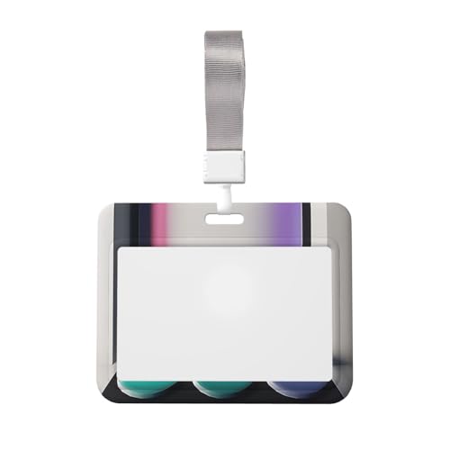 Ausweishalter mit Umhängeband, transparent, horizontal, perfekt für Arbeit, Schule und Veranstaltungen, eine dunkle Farbpalette von YVNKHKU