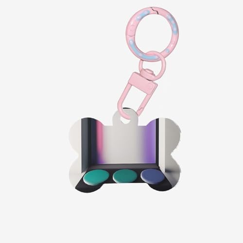 Pet Go ID Tags A Dim-Farbpalette, personalisierte Erkennungsmarken und Katzenmarken, knochenförmiges Acryl, Hellrosa, klein Pet Go ID Tags A Dim-Farbpalette, personalisierte Erkennungsmarken und Katzenmarken, knochenförmiges Acryl, Hellrosa, klein von YVNKHKU