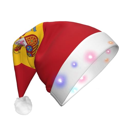 YVNKHKU Glänzender Plüsch-Weihnachtshut für Erwachsene mit LED-Lichtern YVNKHKU Glänzender Plüsch-Weihnachtshut für Erwachsene mit LED-Lichtern von YVNKHKU