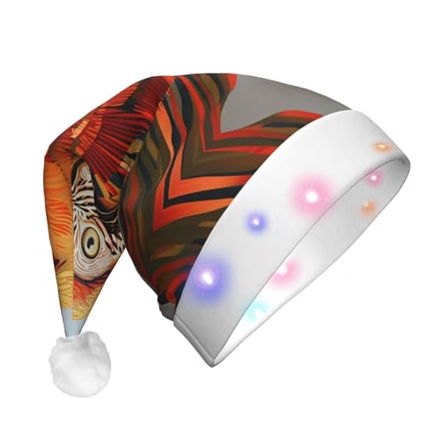 YVNKHKU Glänzender Plüsch-Weihnachtshut für Erwachsene mit LED-Lichtern YVNKHKU Glänzender Plüsch-Weihnachtshut für Erwachsene mit LED-Lichtern von YVNKHKU