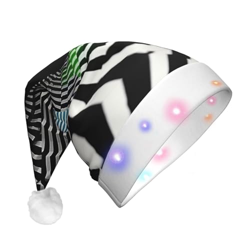 YVNKHKU Glänzender Plüsch-Weihnachtshut für Erwachsene mit LED-Lichtern YVNKHKU Glänzender Plüsch-Weihnachtshut für Erwachsene mit LED-Lichtern von YVNKHKU